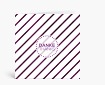 Danksagungen: Marmorierte feine Streifen in pink Danke DK1049