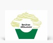 Geburtstagskarten: Postkarte Glückwunsch Muffin grün DK861